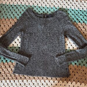 American Eagle Outfitters Charcoal Geay Black Knot Sweater Shirt Woman S/P Small